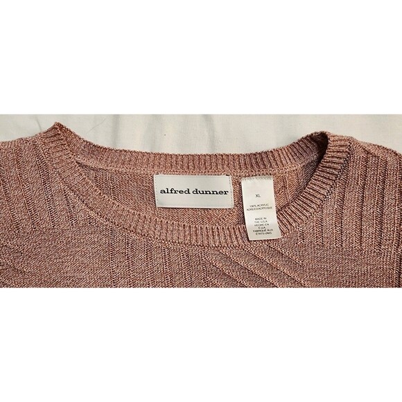 Alfred Dunner Pink Salmon Knit Sweater Short Sleeve XL NWT - Picture 3 of 6